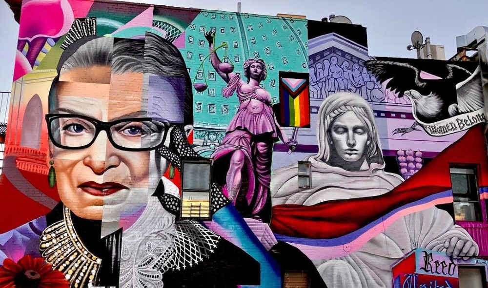 A life in colors: NYC celebrates Ruth Bader Ginsburg with East Village mural