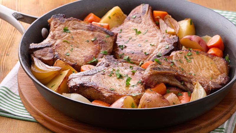 One-Skillet Pork Chop Supper