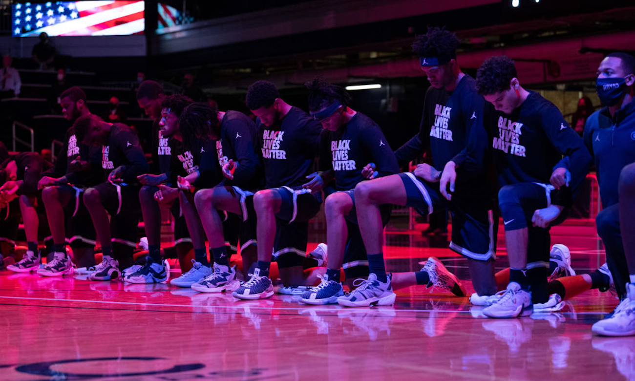 Virginia college basketball team forfeits game after players get suspended for kneeling during national anthem