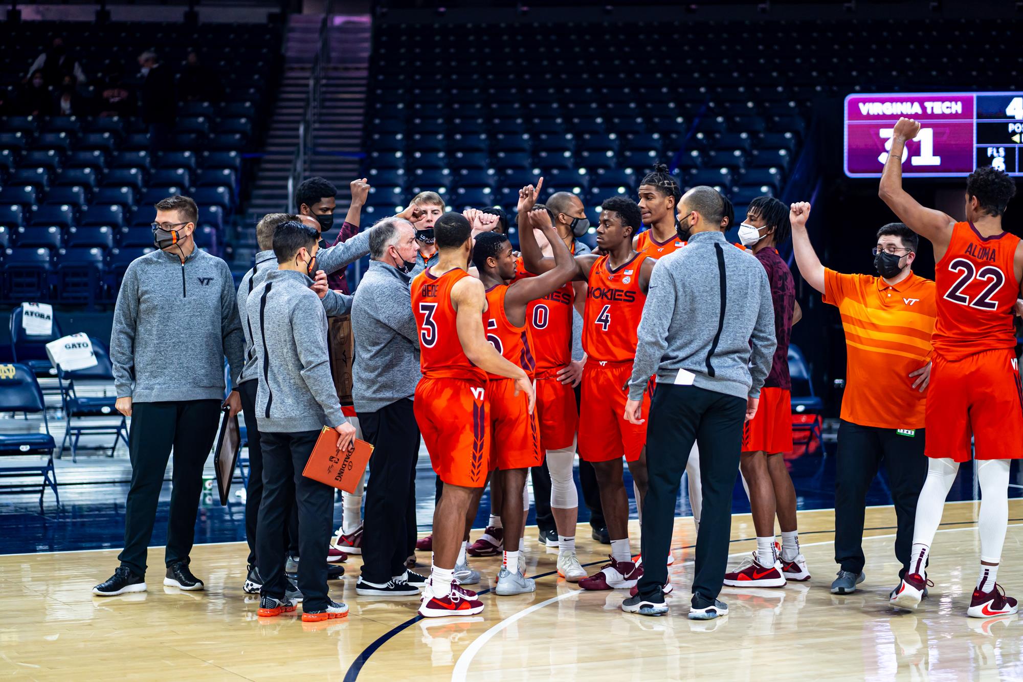 Virginia Tech at North Carolina Men’s Basketball Game Postponed