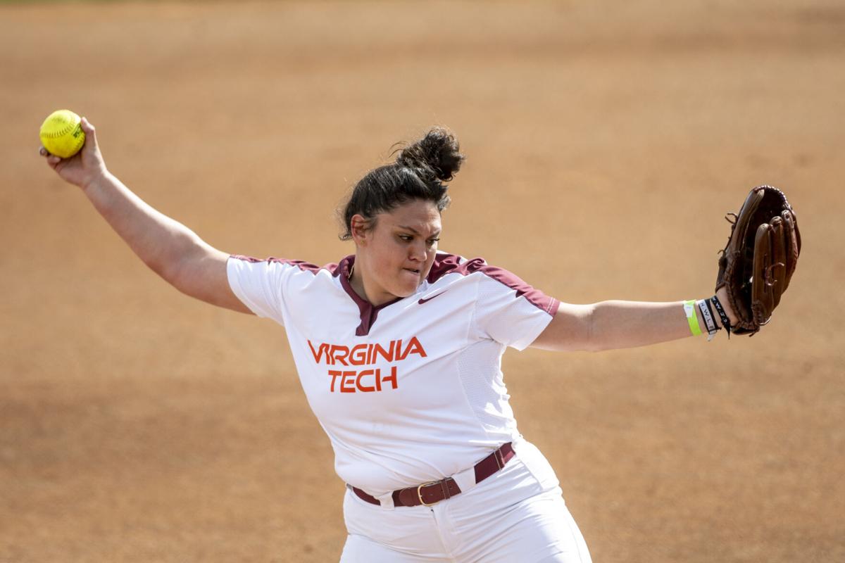 Virginia Tech softball pitcher Keely Rochard dominating in the circle