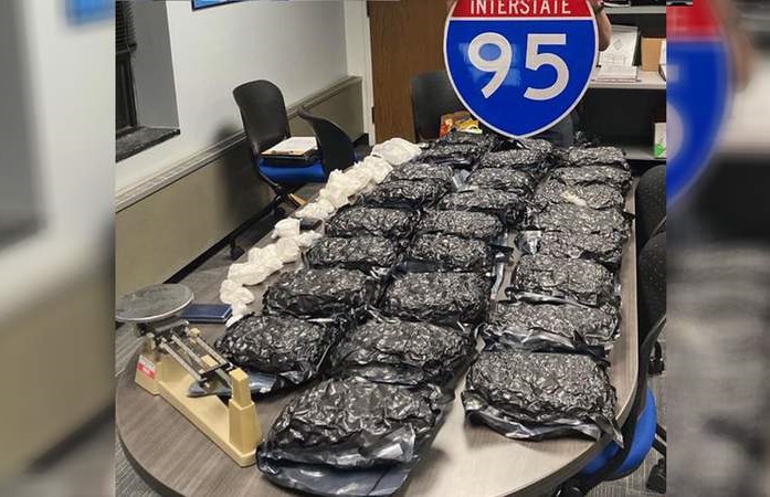 Traffic stop on I-95 in Virginia results with crack, cocaine, marijuana seized