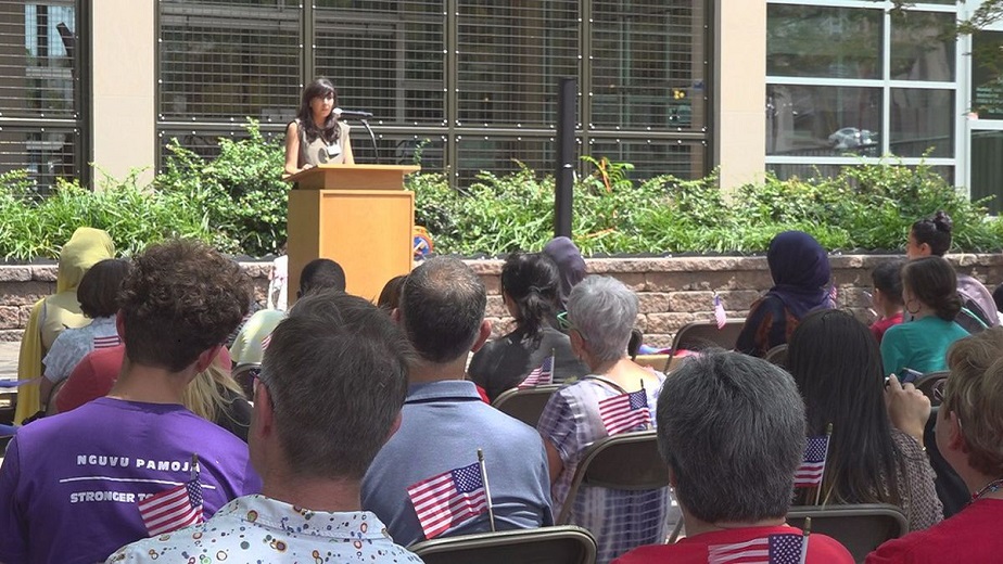 Celebration ceremony for naturalized citizens hosted by the City of Roanoke