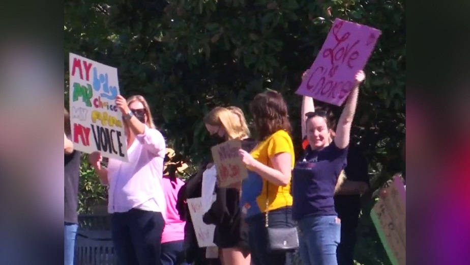 Support of women’s reproductive rights expressed through protest in Roanoke