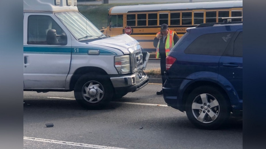 Woman injured in Roanoke crash involving an ambulance