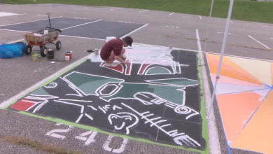 BHS students show creativity painting parking lot