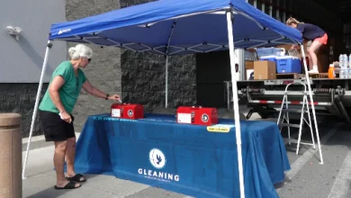 Gleaning for the World collecting supplies to deliver to Kentucky