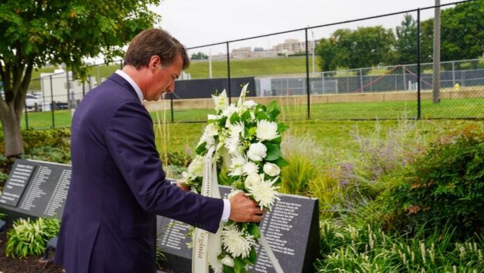 Governer Youngkin visited the National 9/11 Pentagon Memorial