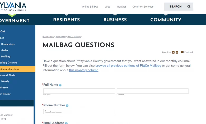 New PittCo Mailbag allows citizens to submit questions to the local government