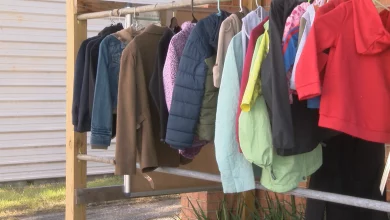 Pulaski County Free Store sets up cold weather coat rack