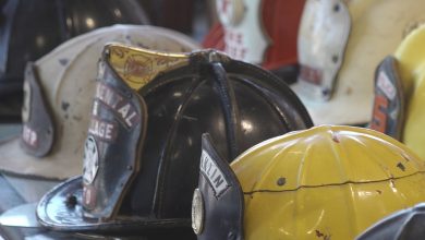 Firefighters celebrating National Fire Prevention Week